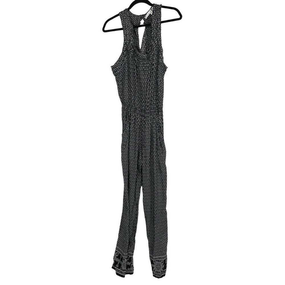 Max Studio Floral 100% Rayon Smocked Jumpsuit -‎ Women’s L